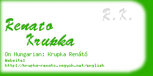 renato krupka business card